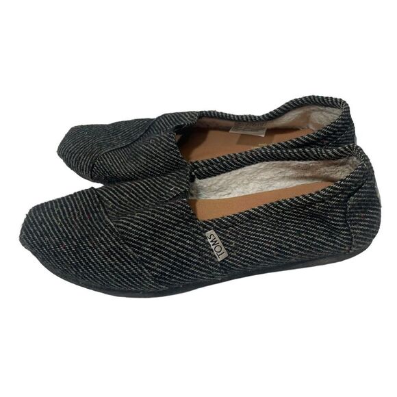 Toms Grey Fabric Casual Loafer Flats - Picture 1 of 7